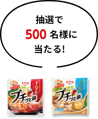 抽選で500名様に当たる!