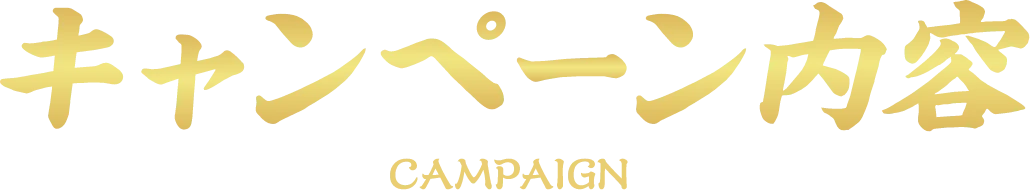 キャンペーン内容 CAMPAIGN