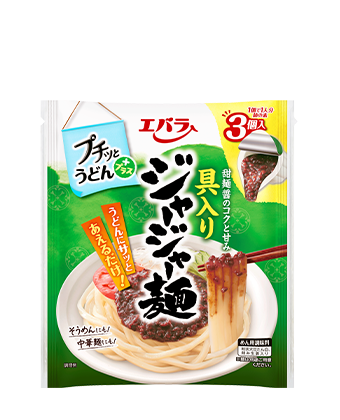 プチッとうどんプラス　具入りジャージャー麺　40g×3個​