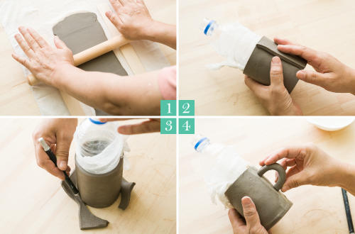 作り方　−粘土をマグカップの形にする−