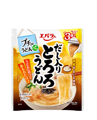 プチッとうどんプラス　だし入りとろろうどん　42g×3