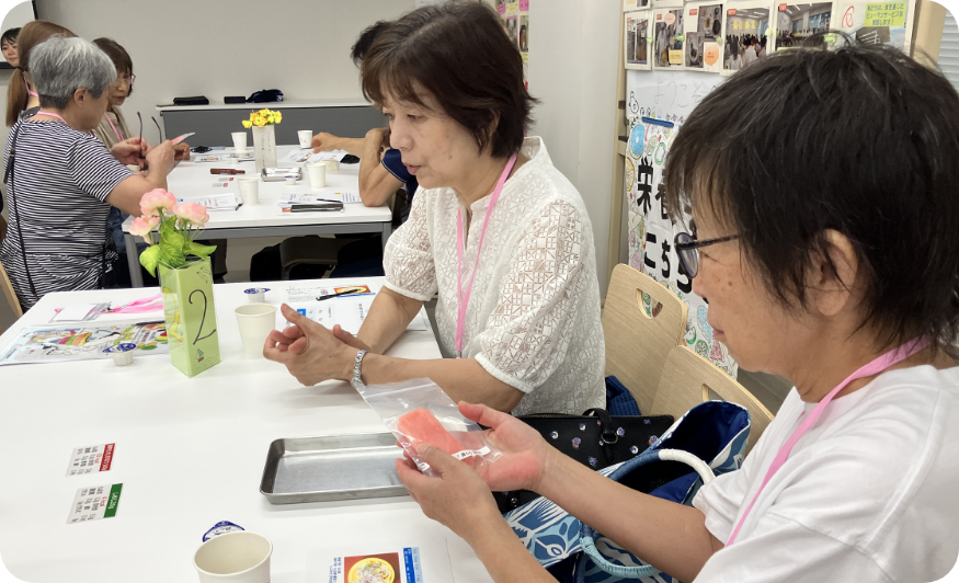 食品模型でたんぱく質含有量を学びます