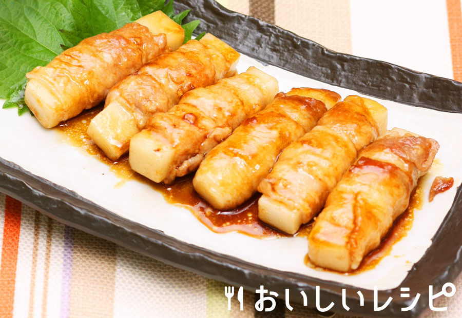 豚肉のスティック餅巻