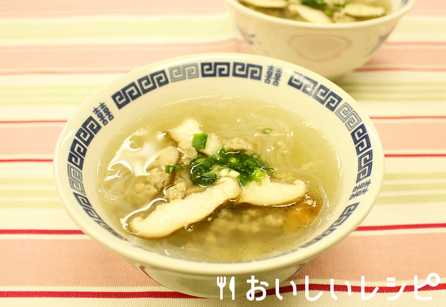 そぼろ入り春雨スープ