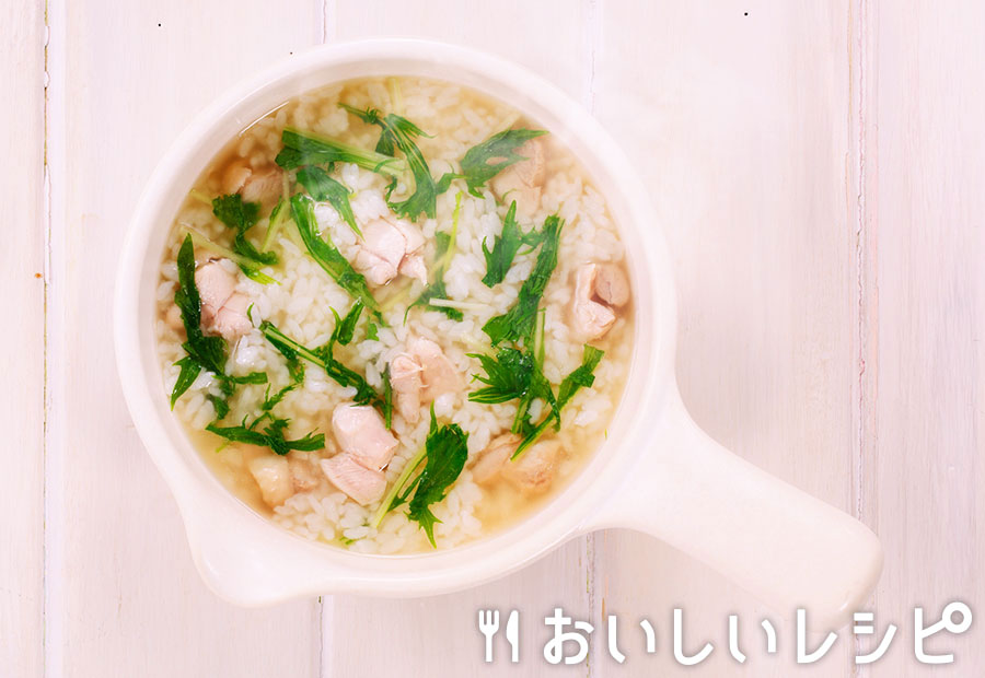 myおかずスープ 鶏ももと水菜の和風雑炊