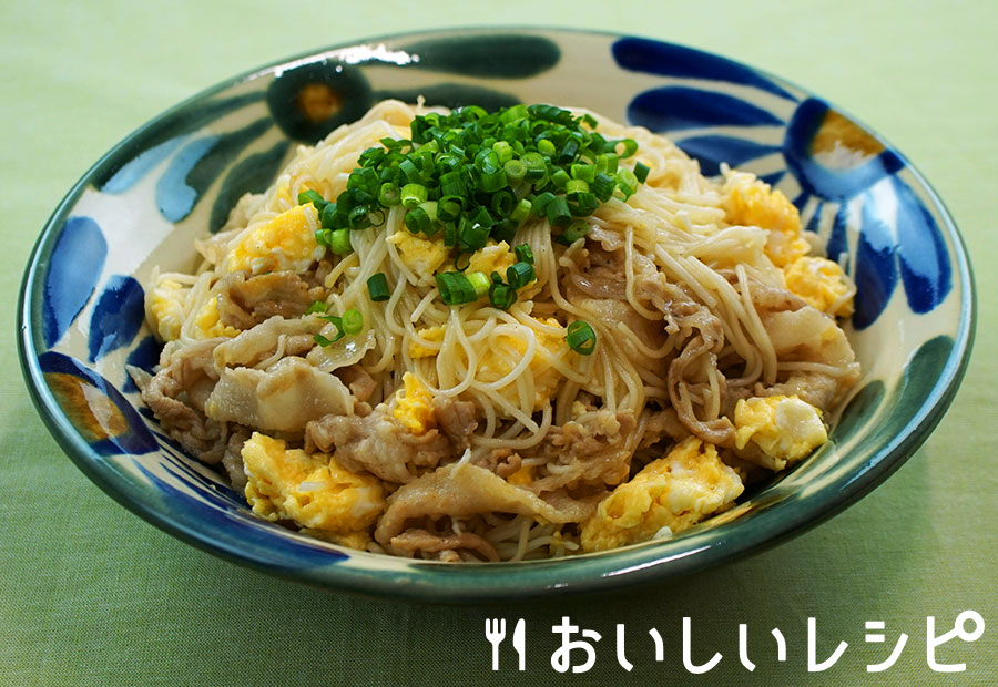 そうめんチャンプルー風