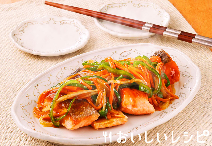 鮭の野菜あんかけ