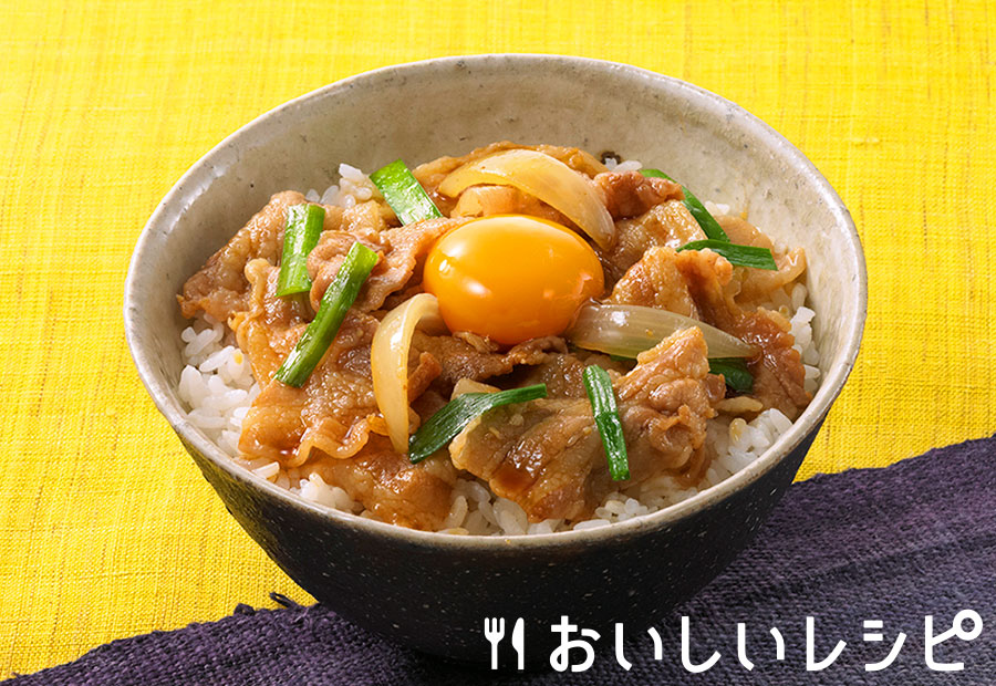 プチッとどんぶりで作る 豚スタミナ丼