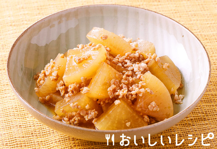 プチッとどんぶりで作る 大根のそぼろ煮