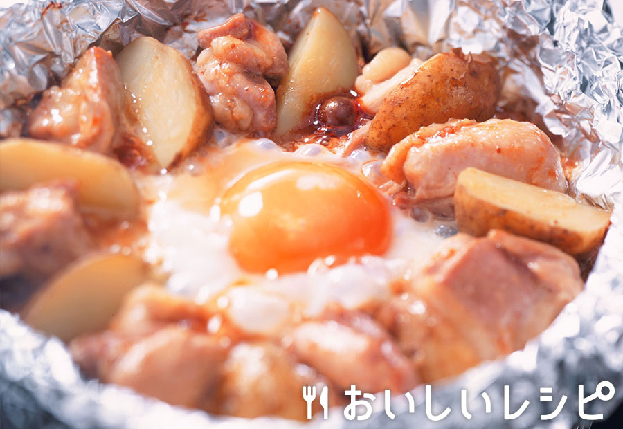 とりモモ肉と新じゃがのホイル焼き