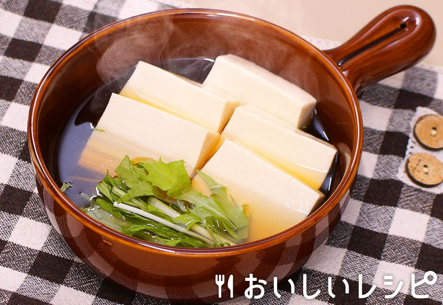 レンジで簡単湯豆腐(寄せ鍋)