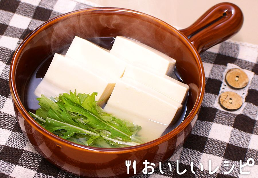 レンジで簡単湯豆腐(ちゃんこ鍋)