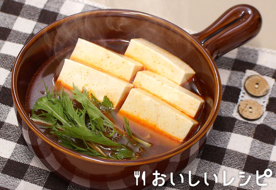 レンジで簡単湯豆腐(スンドゥブチゲ)