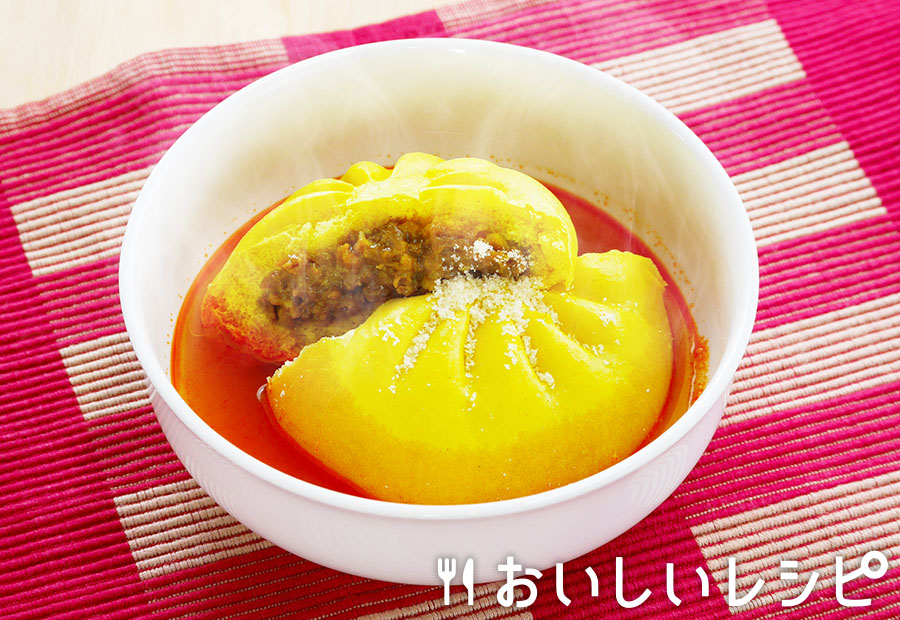 カレーまんスープ(ペリメニ風)