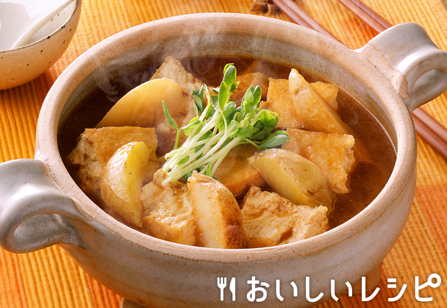 冷凍野菜を使って!濃厚みそのポテト鍋