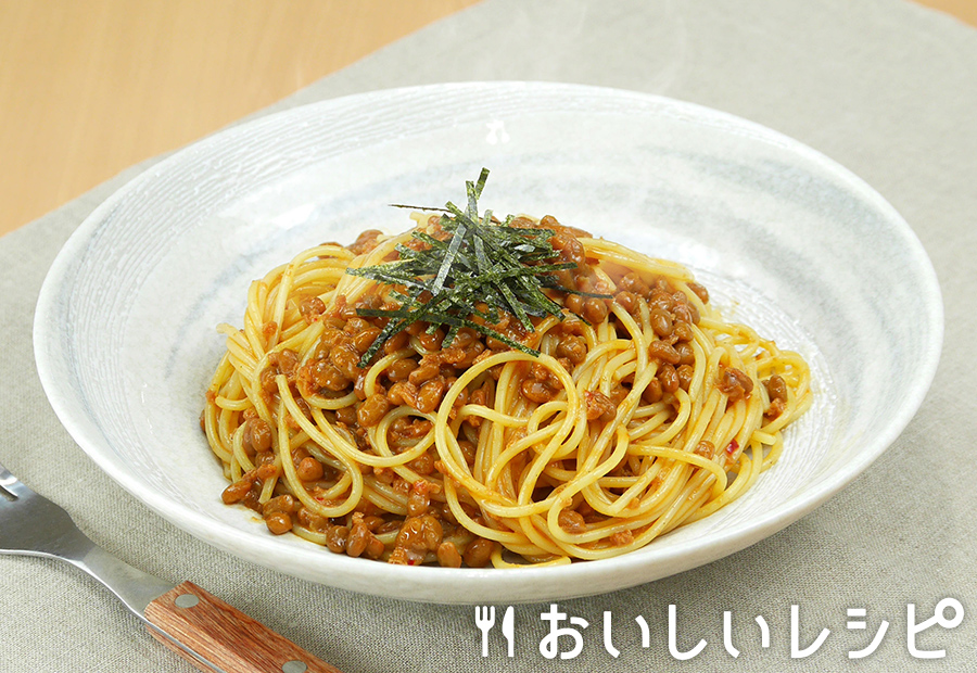 ピリ辛納豆パスタ