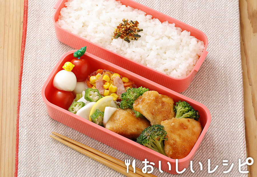 たれプラ弁当 鶏むねのごまみそ炒め
