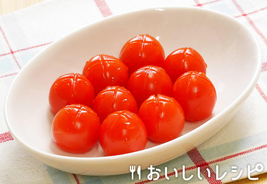 簡単!ミニトマトの浅漬け (隠し包丁編)