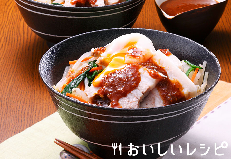 まんぷく豚バラにんにく丼