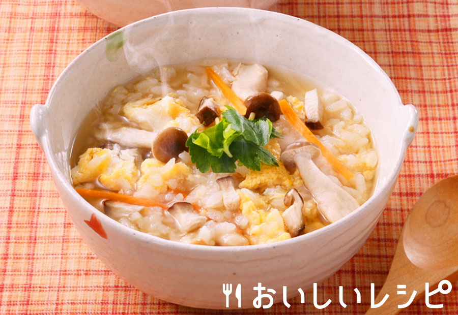 シンプルな卵雑炊