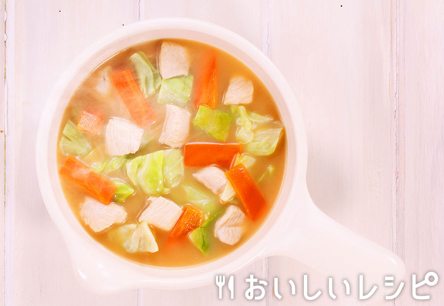 myおかずスープ 鶏むねとシャッキリ野菜のとんこつスープ