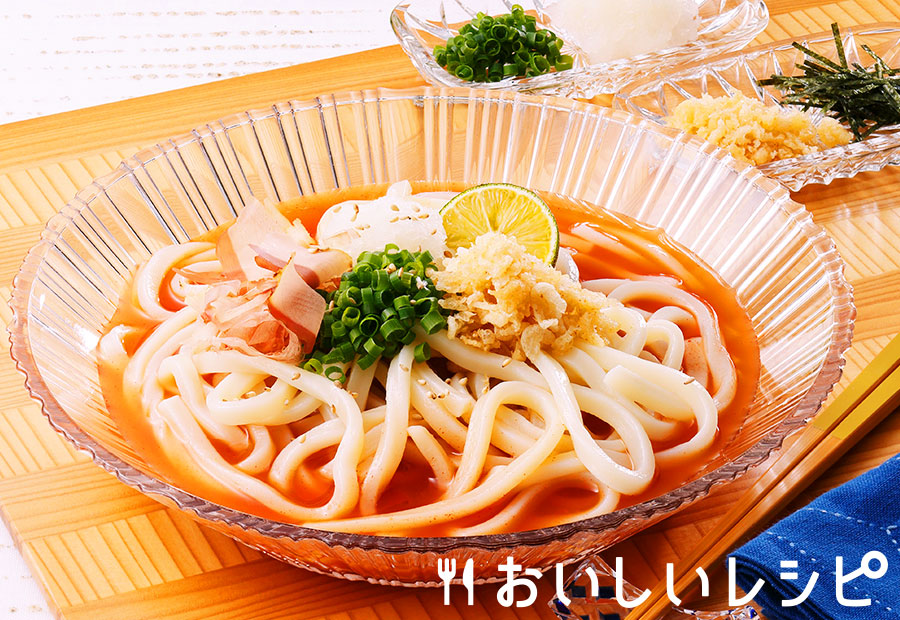 簡単冷ぶっかけキムチうどん