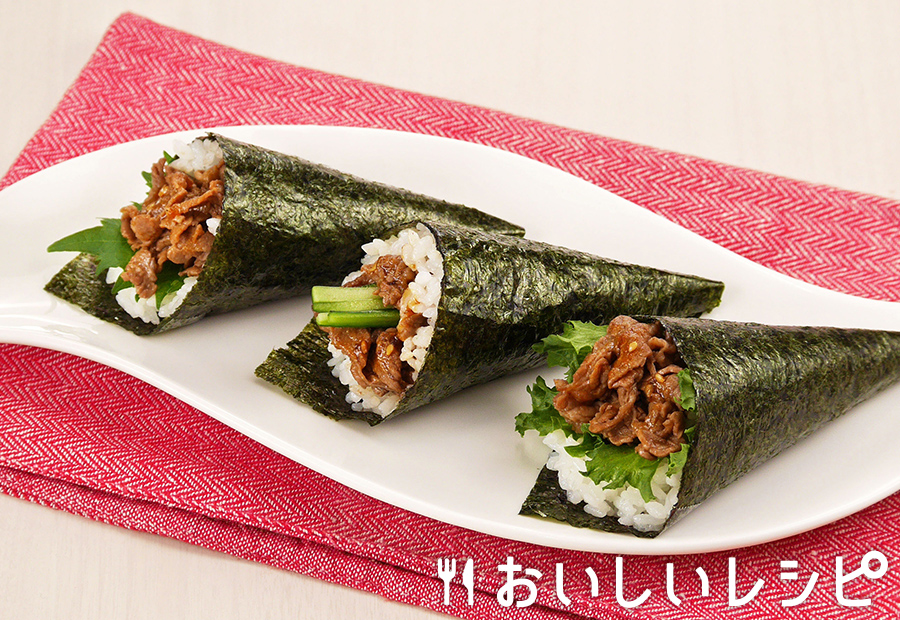 迷ったらこれ 焼肉手巻き寿司 おいしいレシピ エバラ食品