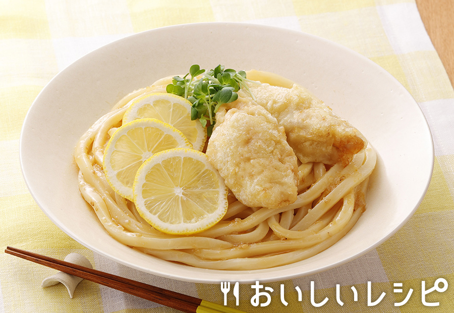 ゆず塩かしわ天うどん