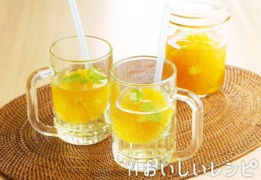 フルーツ甘酢のソーダ割り オレンジ