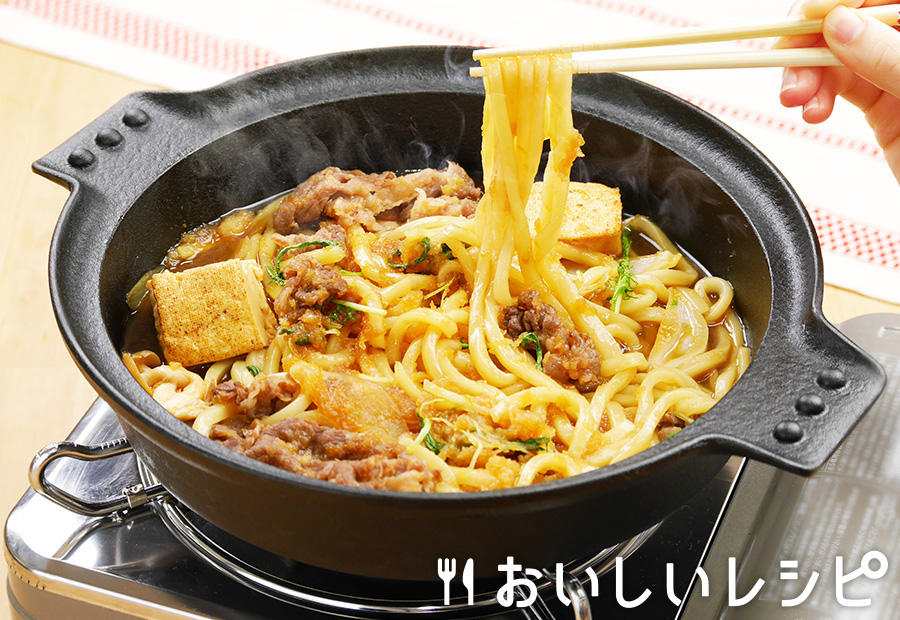 迷ったらこれ 〆のすき焼きうどん おいしいレシピ エバラ食品