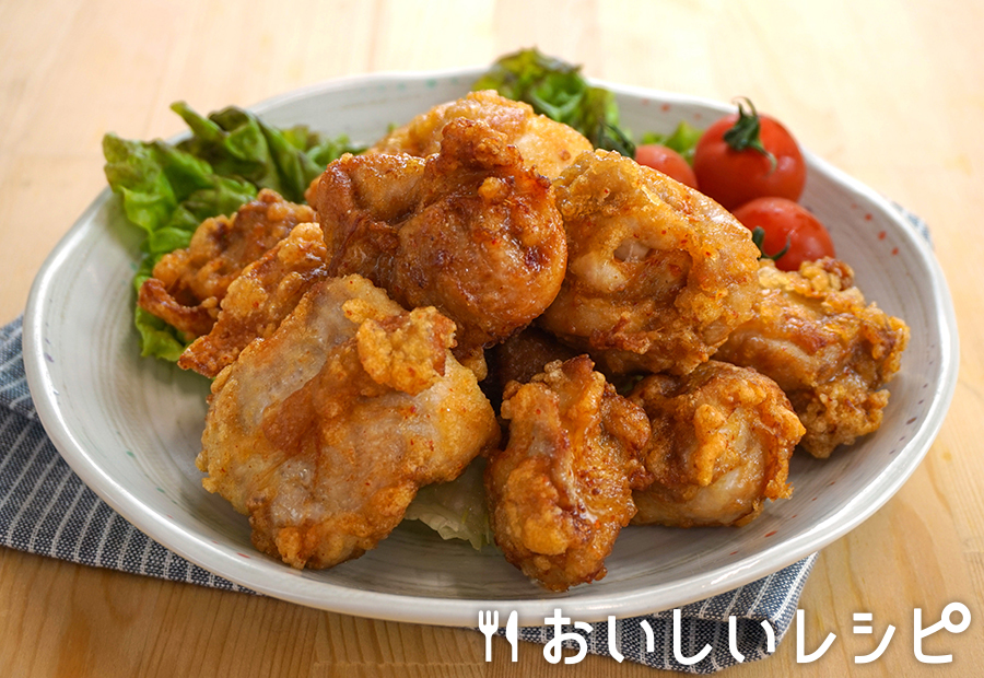 ピリ辛キムチからあげ(キムチ鍋の素)