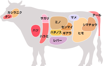 お肉の部位の特徴 おいしいレシピ エバラ食品