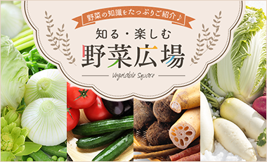 野菜を知って、野菜をもっと好きになろう。野菜ごとの特性や豆知識を掲載しています。