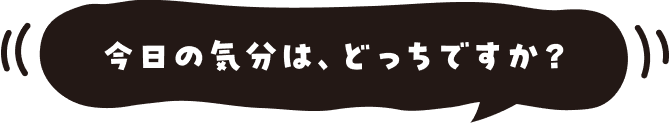 今日の気分は、どっちですか?