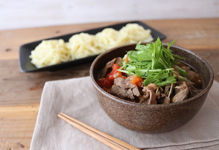 たっきーママさん　おすすめ！　黄金の香味だれで濃厚牛トマトつけ麺