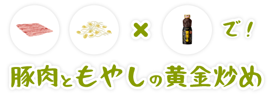 豚肉ともやしの黄金炒め