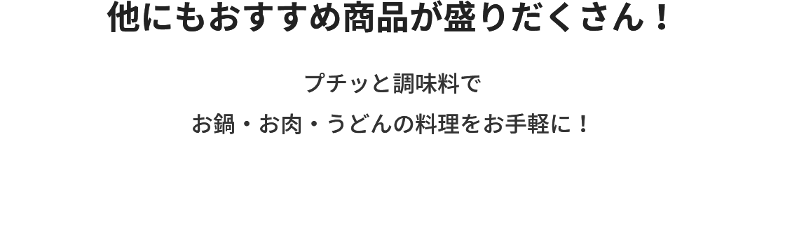 他にもおすすめの商品が盛りだくさん