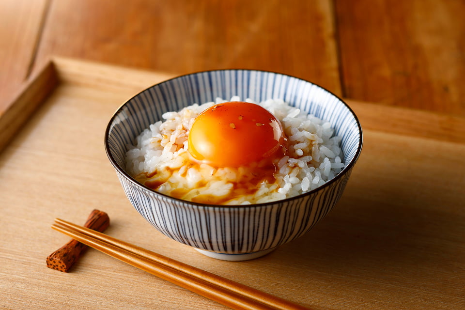 焼肉堪能　卵かけご飯